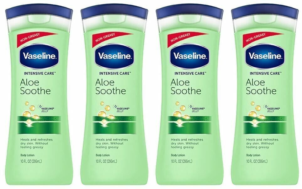 Vaseline Intensive Care Aloe Soothe Non-Greasy Lotion 10 oz - 4pks