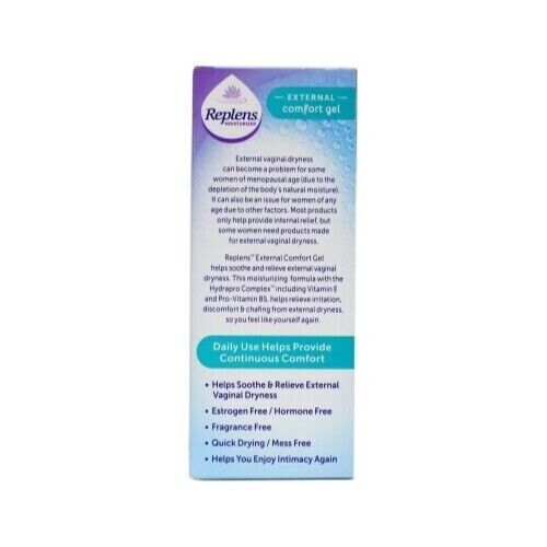 2 Pack Replens Moistture Restore External Comfort Gel Moisturizer 1.5oz Each