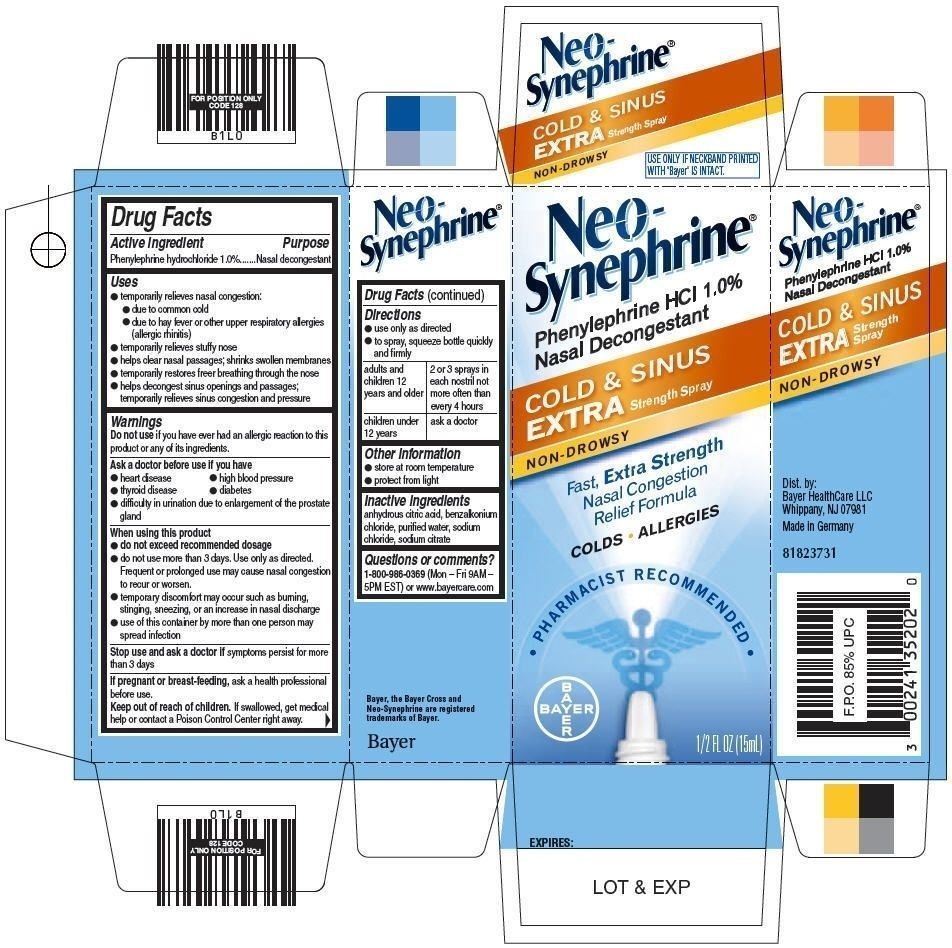 NEO SYNEPHRINE SPRAY .5OZ EXTRA/STRENGTH  x 5