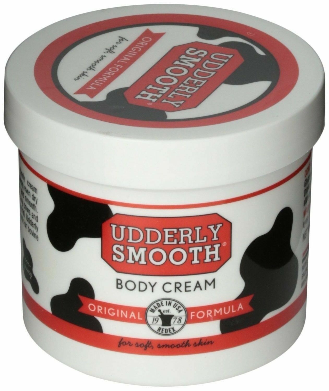 Udderly Smooth Udder Cream, Skin Moisturizer, 12 Oz Jar ORIGINAL FORMULA