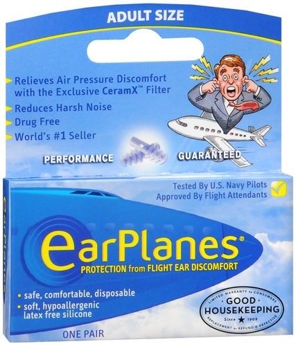 EARPLANES EAR PLUGS 1 PAIR