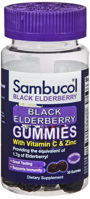 SAMBUCOL BLACK ELDERBERRY GUMMIES 30CT