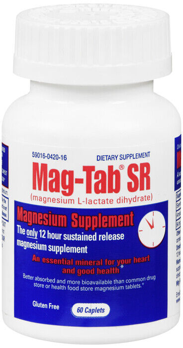 MAG-TAB-SR TABLET 60CT   magnesium L-lactate ORAL TABLET ER 84 MG