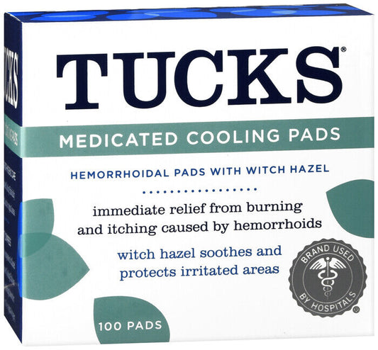 TUCKS PAD 100CT   witch hazel TOPICAL MED. PAD 50 %