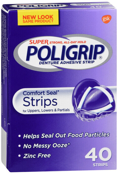 POLIGRIP SUPER COMFORT SEAL STRIP 40CT