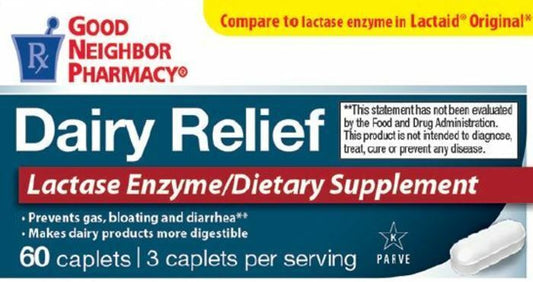 GNP DAIRY RELIEF CAPLET 60CT  LACTASE ENZYME