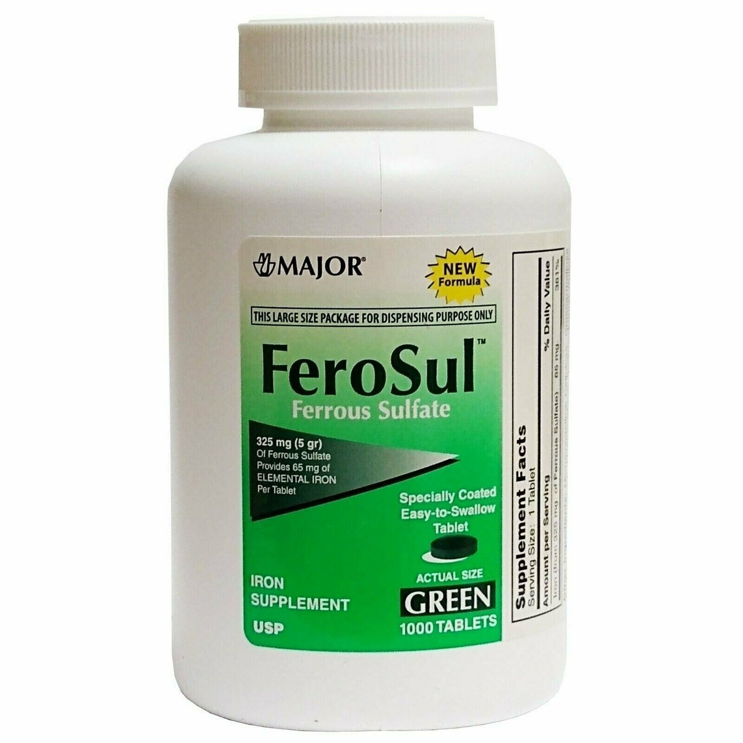 FEROSUL 325 MG TAB 1000CT   ferrous sulfate ORAL TABLET 325(65) MG