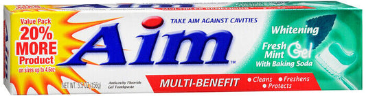 AIM WHITENING MINT GEL 5.5OZ X 3TUBES