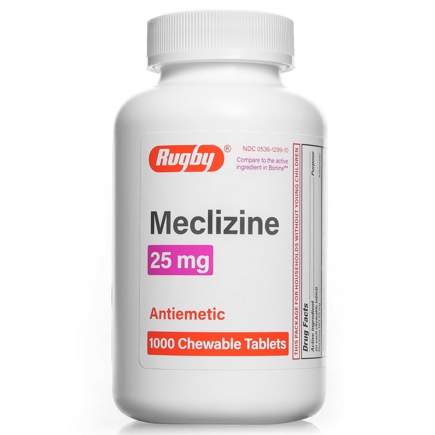 MECLIZINE 25 MG CHEW 1000 CT