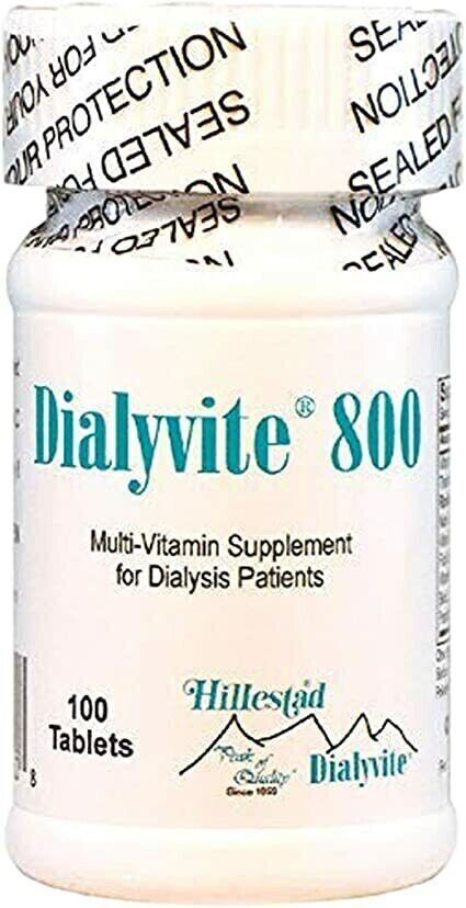 Dialyvite 800 Mcg 100 Tablets, Multi-Vitamin Supplement for Dialysis Patients