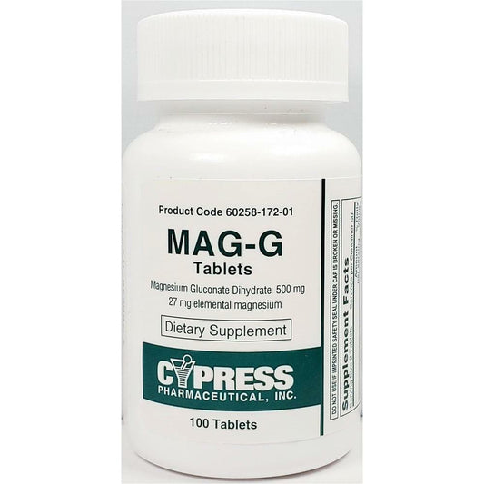 MAG-G (MAGNESIUM GLUCONATE) 54 MG 100 TABLETS BY CYPRESS