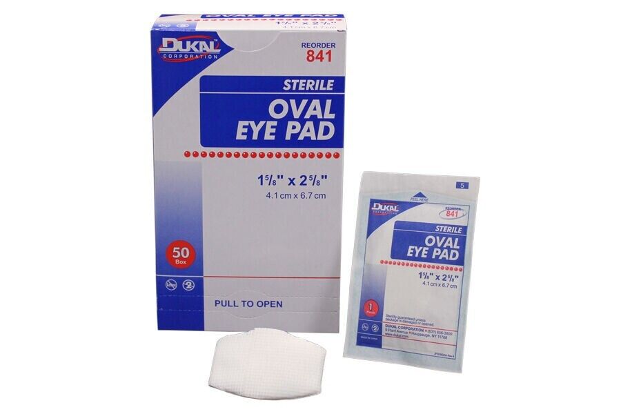 Dukal Eye Pads #841 Sterile, 1-1/2 by 2-1/2   BOX OF 50