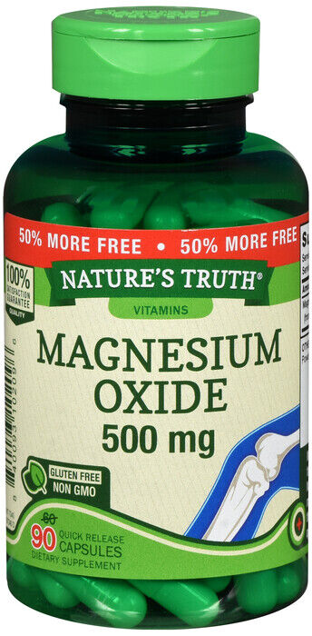 Nature's Truth Magnesium Oxide, 500 mg,  90 Capsules