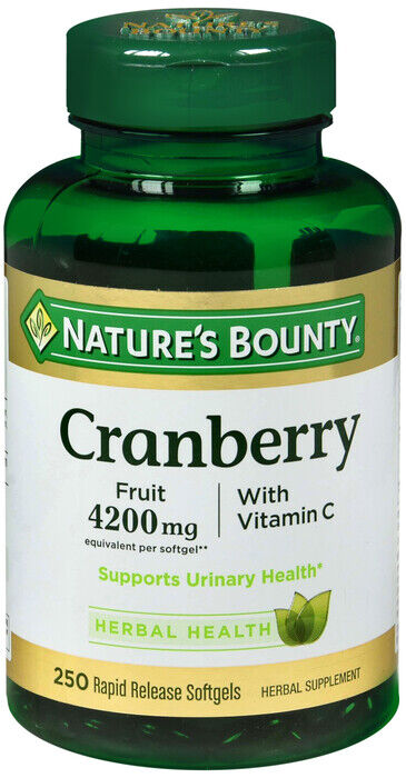 CRANBERRY 4200MG +C SOFTGELS 250CT NAT BOUNTY