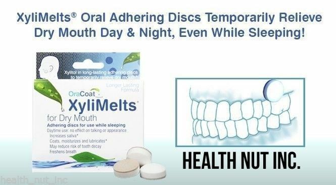 XyliMelts dry mouth discs mint-free 40 count natural Sugar free Slightly Sweet