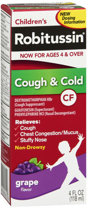 ROBITUSSIN CHILD COUGH COLD CF SYRUP 4OZ