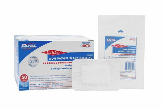 DRESSING STERILE ISLAND 2'X3' 4070 DUKAL  50CT