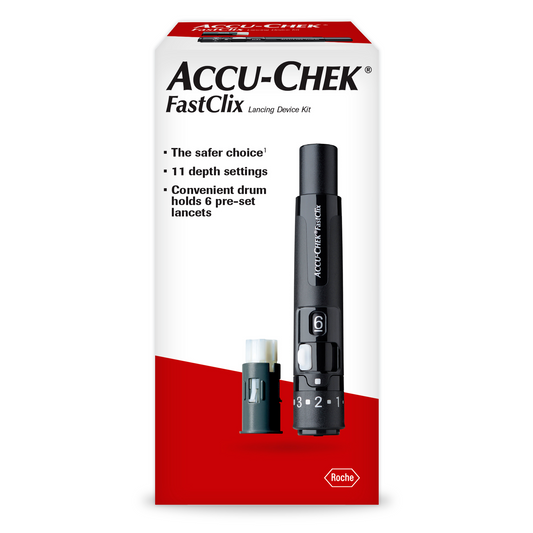 Accu-Chek FastClix Lancing Device Kit with Drum Blood Glucose Testing 1 Count