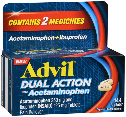 ADVIL DUAL ACTION WITH / ACETAMINOPHEN CPL 144CT