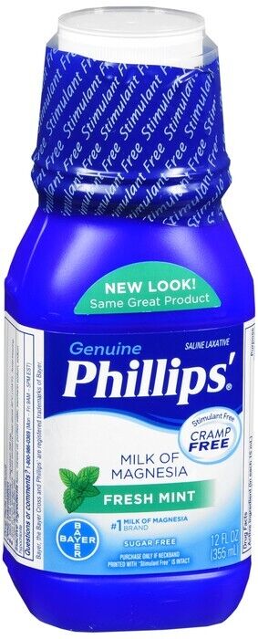 Phillips Milk of Magnesia FRESH MINT 12oz constipation