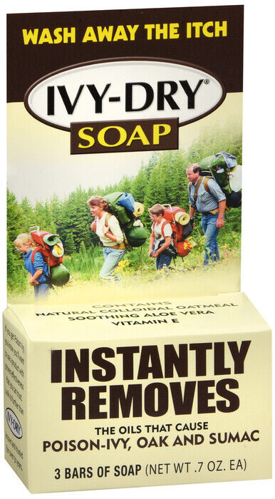 Ivy-Dry Soap Zinc Complex Instantly Removes Poison-Ivy Oak & Sumac 0.7 Fl Oz X 2