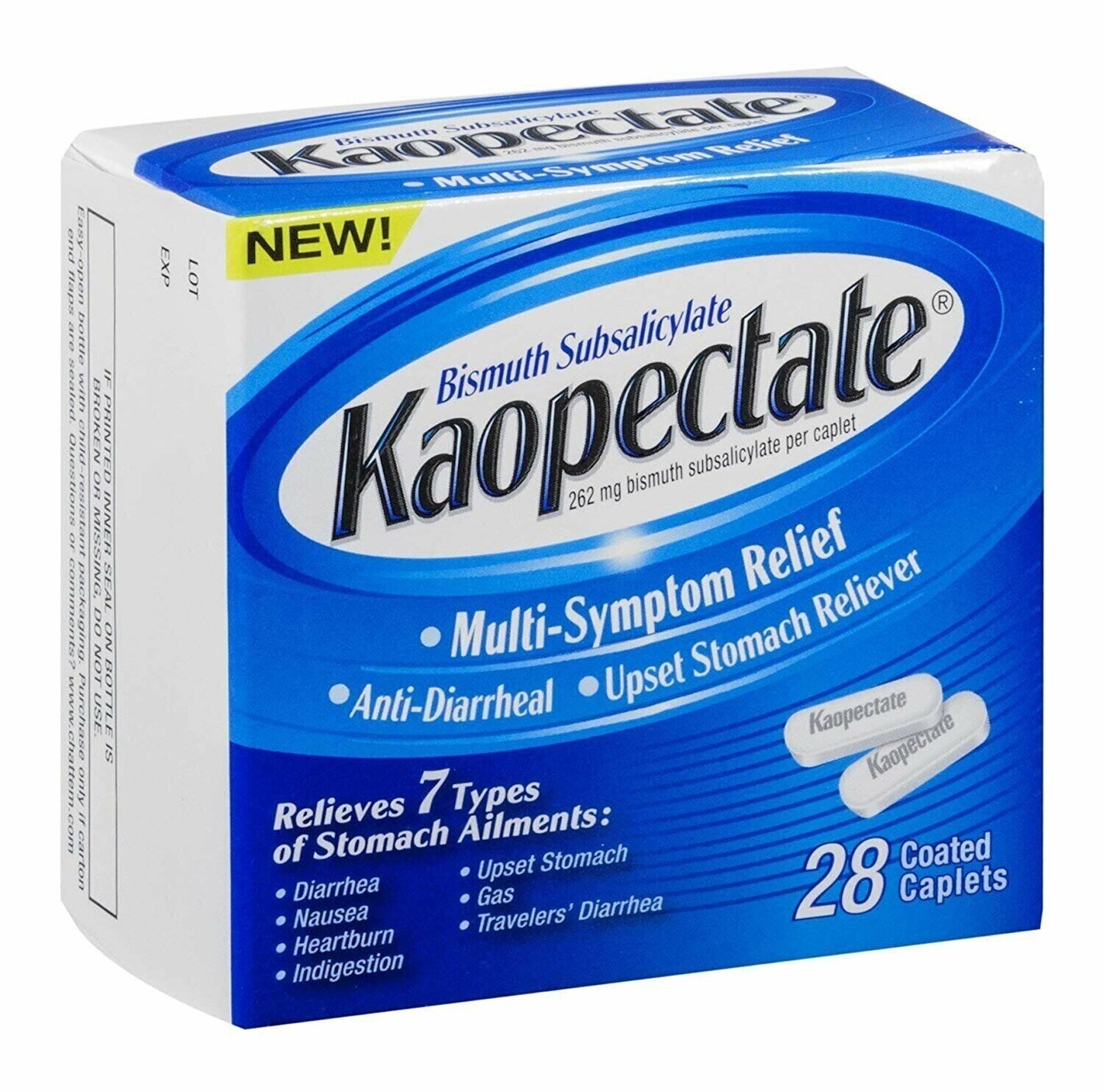 Kaopectate Multi-Symptom Relief Antidiarrheal & Upset Stomach Caplets 28 Count