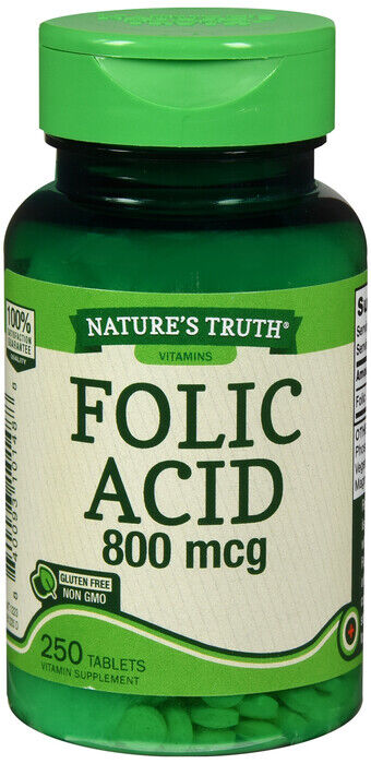 FOLIC ACID 800MCG TABLET 250CT NAT TRUTH   folic acid ORAL TABLET 0.8 MG