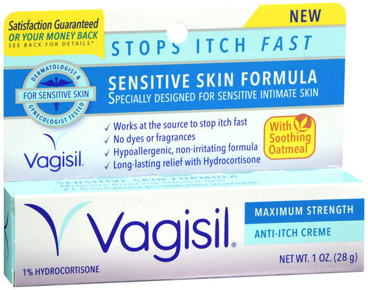 VAGISIL CREME SENSITIVE ANTI-ITCH 1OZ