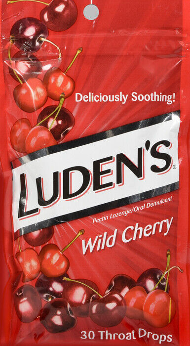 LUDENS BAG  WILD CHERRY DROPS 25CT  x3