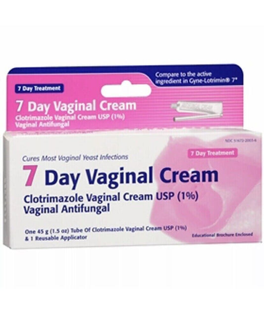 7 Day Vaginal Antifungal Cream USP 1% With Applicator Compare to Gyne-Lotrimin!