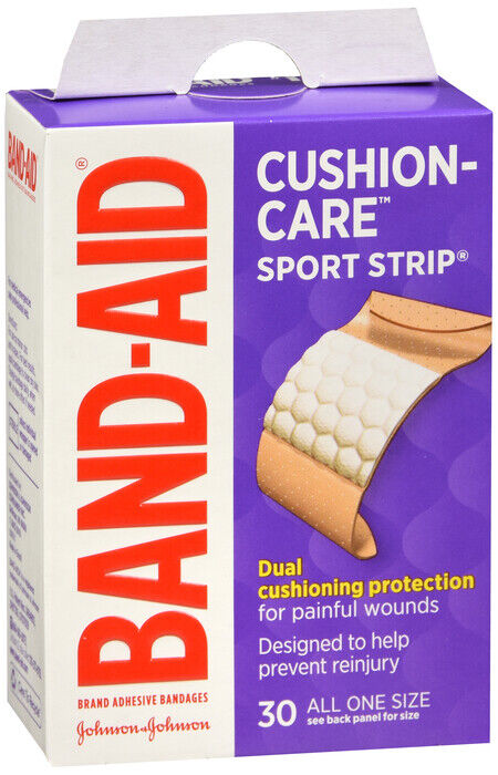 BAND-AID Bandages SPORT STRIP Extra Wide ( 1" x 3" ) 30 ct ( 4 boxes )