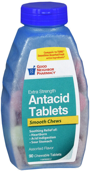 GNP ANTACID SMOOTHIE ASSORTED FRUIT 90CT