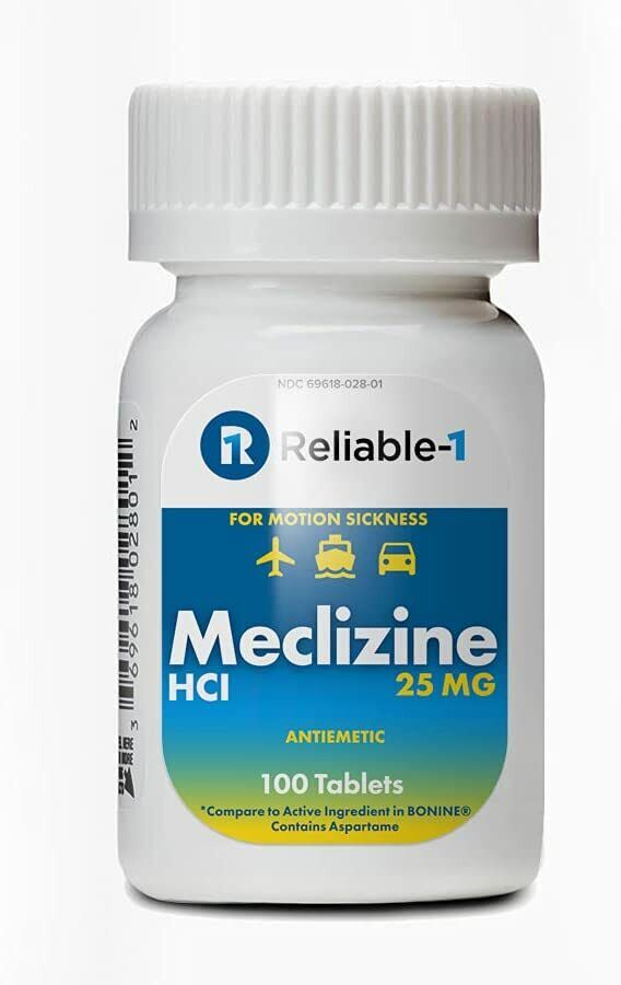 MECLIZINE HCL 25 MG TAB 100 COUNT