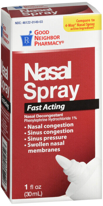 GNP NASAL 4 DECONGESTANT SPRAY 1 OZ  phenylephrine HCl NASAL SPRAY 1%