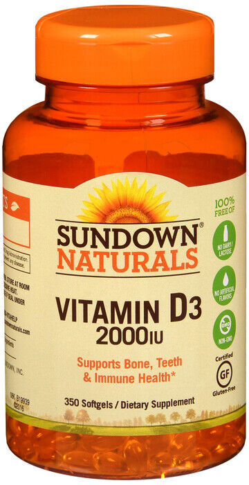 SUNDOWN NATURALS VITAMIN D3 2000IU SOFTGEL 350CT