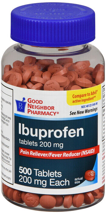 GNP IBUPROFEN 200MG CLEAR BOTTLE TAB 500CT