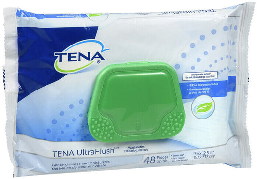 TENA ULTRA FLUSH WASHCLOTH 48CT