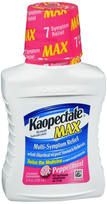 KAOPECTATE LIQUID MAX PEPPERMINT 8OZ