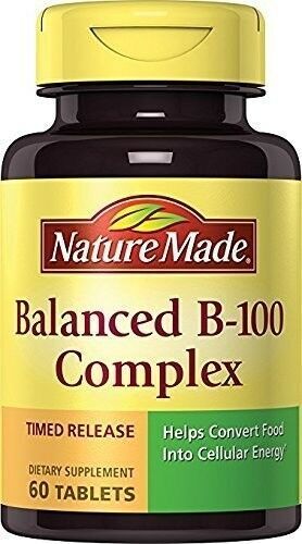 Nature Made Balanced Vitamin B 100 Complex Nervous Health Support Tablets 60 ct