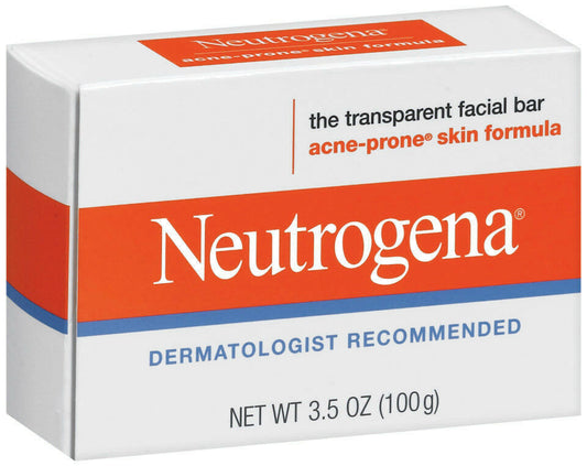 Neutrogena Transparent Facial Bar- Acne-Prone Skin Formula Soap 3.5oz