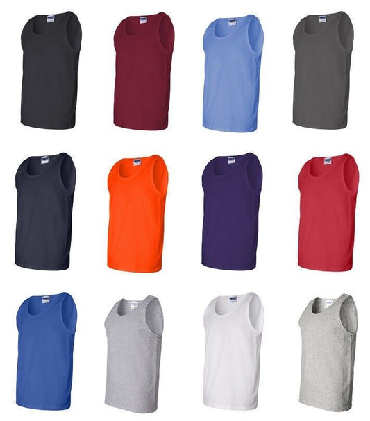 GILDAN  2200 Mens NEW Ultra Cotton Tank Top Muscle Sports T-Shirt