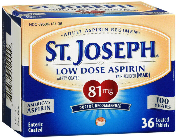 ST JOSEPH ASPIRIN 81MG EC TABLET 36CT