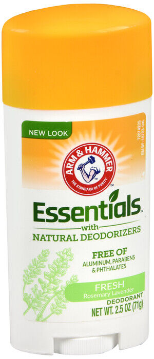 ARM & HAMMER ESSENTIALS NATURAL DEODORANT SOLID FRESH 2.5OZ  X 2