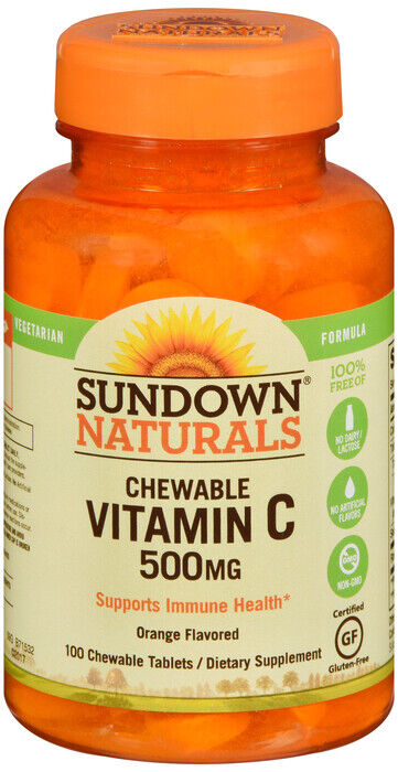 VIT C 500MG ROSE HIP CHEW 100CT SUNDOWN