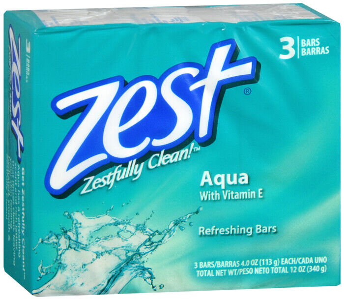 ZEST AQUA BATH BAR    3X4OZ        3 PACKS    (36OZ TOTAL)