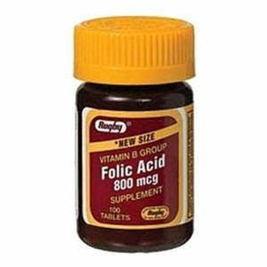 FOLIC ACID 800 MCG TAB 100CT