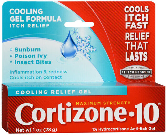 CORTIZONE-10 COOL RELIEF GEL 1OZ   hydrocortisone TOPICAL GEL 1 %   2 tubes