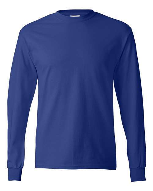 Hanes Brand  6 oz. 100% Cotton Long Sleeve T-Shirt Mens S-3XL Tagless Tee