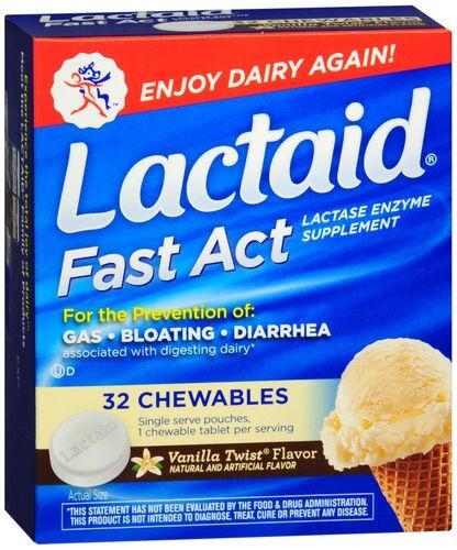 LACTAID FAST ACTING CHEWABLES VANILLA  32 COUNT