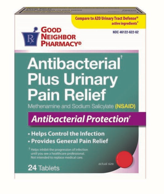 GNP URINARY PAIN RELIEF ANTIBACTERIAL PLUS TAB 24